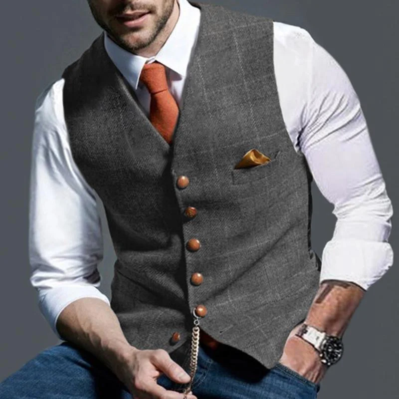 2024 autumn and winter new temperament fashion check vest vest (2colors)