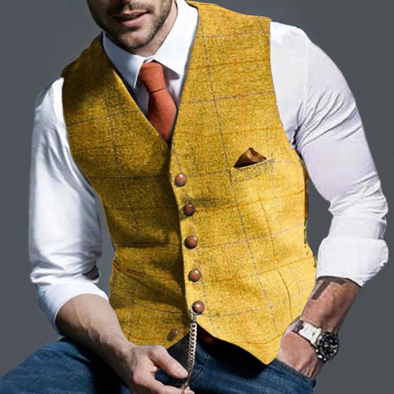 2024 autumn and winter new temperament fashion check vest vest (2colors)